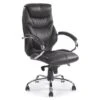 Geneva Black Leather Faced Manager Chair