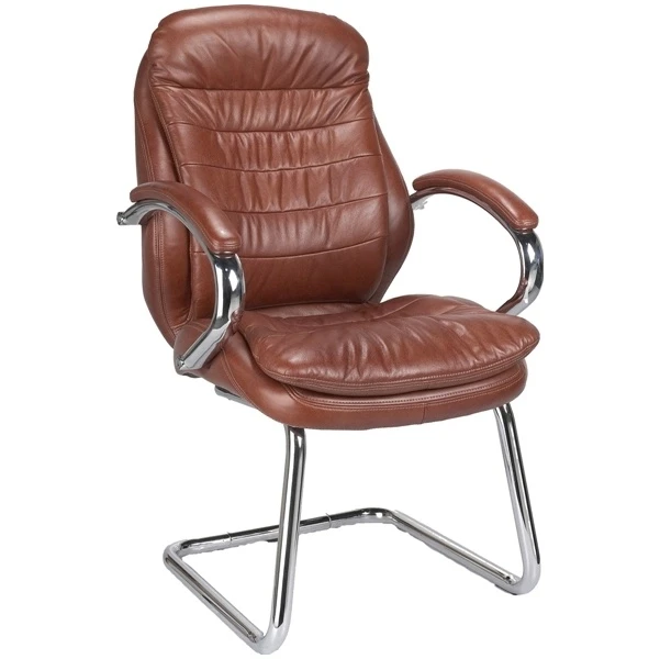 Prague Leather Faced Visitor Chair 1 Prague Leather Faced Visitor Chair