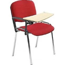 Swift Chrome Frame Conference Chairs With Wooden Writing Tablet (4 Pack) -Enjoy Sales Store 029168