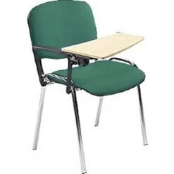 Swift Chrome Frame Conference Chairs With Wooden Writing Tablet (4 Pack) -Enjoy Sales Store 029170