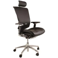 Nefil Ergonomic Leather Office Chair (With Headrest)