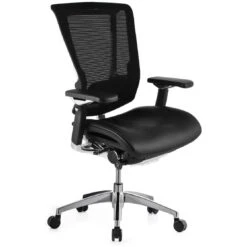 Nefil Ergonomic Mesh & Leather Office Chair (Without Headrest)