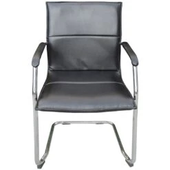Essence Leather Faced Visitor Chairs - Pack Of 2 -Enjoy Sales Store 060773