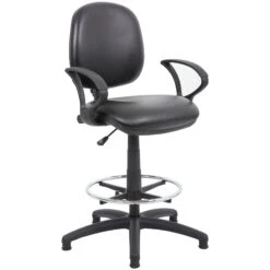 Comfort Leather Faced Draughtsman Chair -Enjoy Sales Store 070788