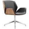 Boss Design Kruze 4 Star Swivel Chair With Wood Veneer