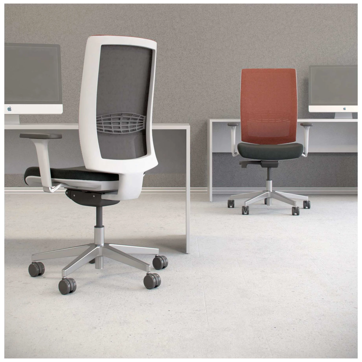 Pledge Kind Mesh Back White Task Chair 3 Pledge Kind Mesh Back White Task Chair - Image 3