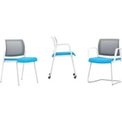 Pledge Kind Mesh Back White 4 Leg Conference Chair -Enjoy Sales Store 071897