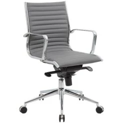 Abbey Medium Back Leather Office Chairs -Enjoy Sales Store 073152
