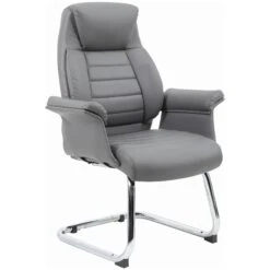 Jersey Executive Leather Faced Office Visitor Armchairs
