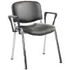 ISO Lexaire Vinyl Conference Armchairs Chrome Frame