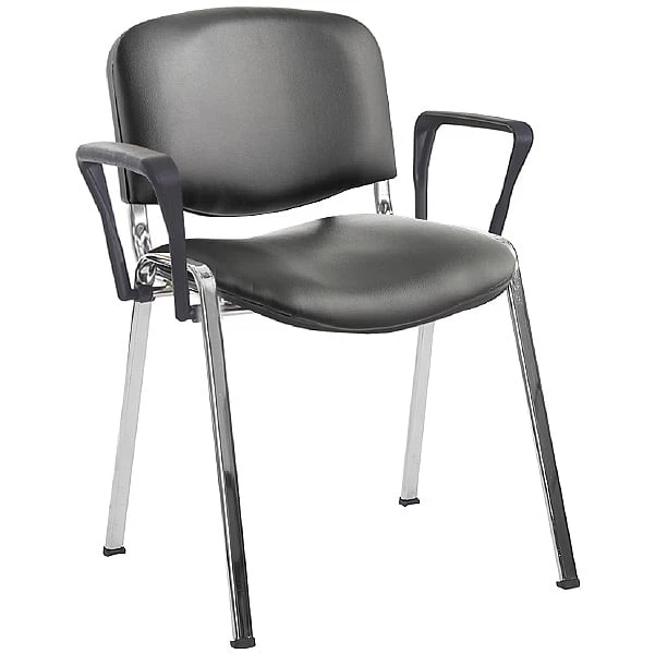 ISO Lexaire Vinyl Conference Armchairs Chrome Frame 1 ISO Lexaire Vinyl Conference Armchairs Chrome Frame
