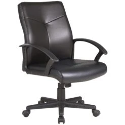 Adept Medium Back Leather Faced Office Chair