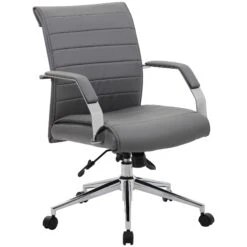 Identity Medium Back Leather Manager Chair