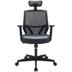 Impact Mesh Office Chair With Pocket Sprung Leather Seat -Enjoy Sales Store 085136