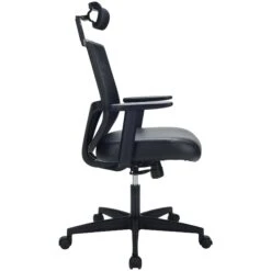 Impact Mesh Office Chair With Pocket Sprung Leather Seat -Enjoy Sales Store 085137
