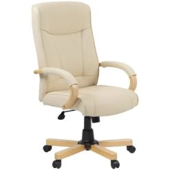 Farnham Executive Cream Leather Manager Chair