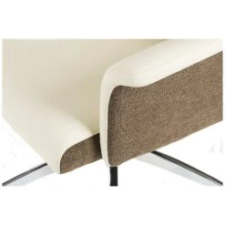 Elegance High Back Leather Look Executive Chair Cream -Enjoy Sales Store 085858