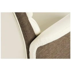 Elegance High Back Leather Look Executive Chair Cream -Enjoy Sales Store 085860