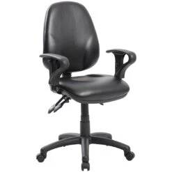 Comfort Ergo 3-Lever Leather Operator Chairs -Enjoy Sales Store 089895