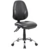 Comfort Ergo 3-Lever Leather Chrome Operator Chairs