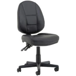 Two Lever Leather Faced Operator Chair