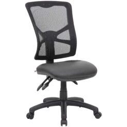 Comfort Ergo 3-Lever Mesh And Leather Operator Chair