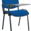 Swift Black Frame Conference Chairs With Plastic Writing Tablet (4 Pack)