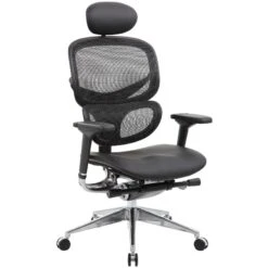 InSync 24 Hour Mesh Office Chair With Leather Seat & Headrest