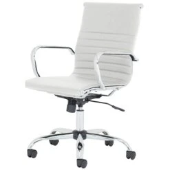 Chase White Bonded Leather Office Chair -Enjoy Sales Store 109911