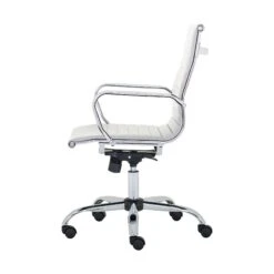 Chase White Bonded Leather Office Chair -Enjoy Sales Store 109912