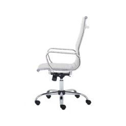 Chase White Bonded Leather High Back Office Chair -Enjoy Sales Store 109926