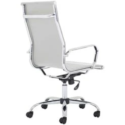 Chase White Bonded Leather High Back Office Chair -Enjoy Sales Store 109928