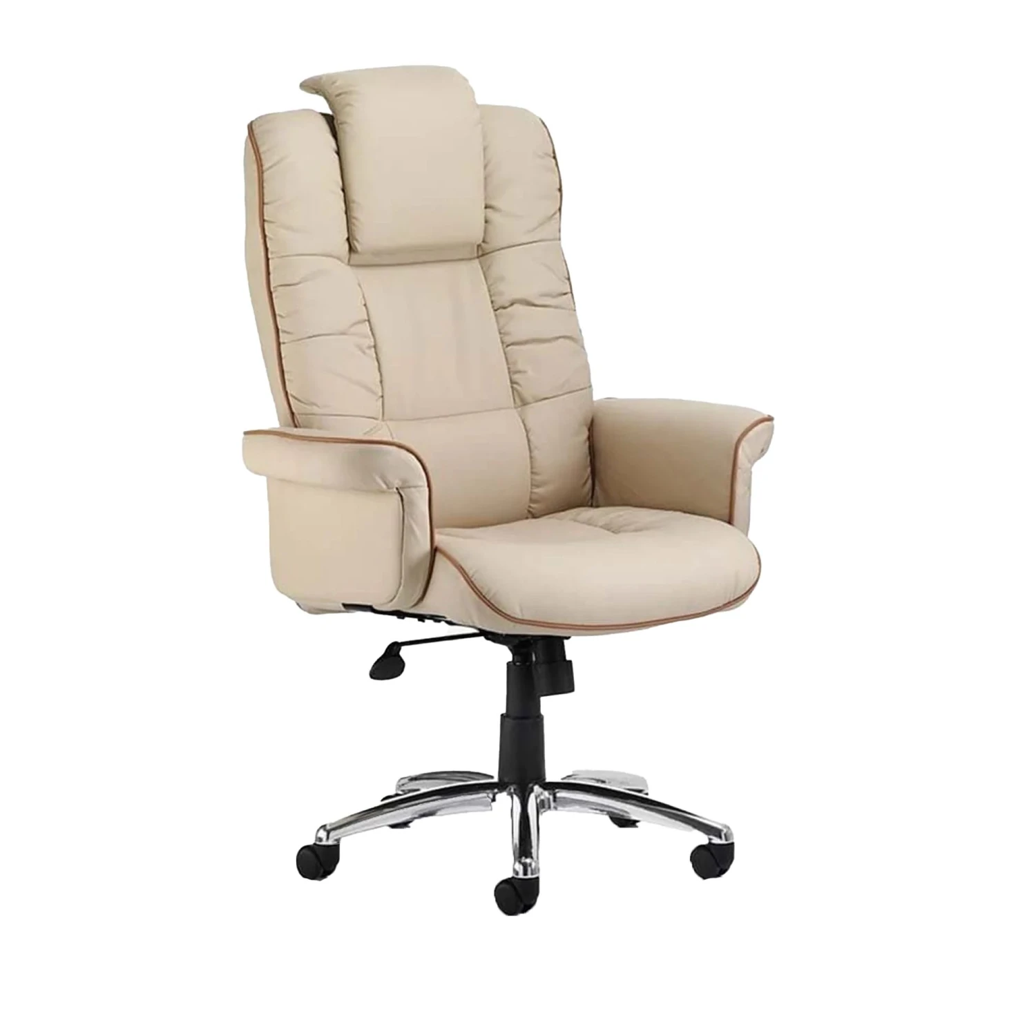 Windsor Cream Enviro Leather Faced Manager Armchair 1 Windsor Cream Enviro Leather Faced Manager Armchair